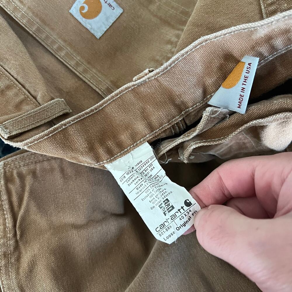 Vintage Y2K Carhartt brown double knee work wear carpenter pants - Picture 7 of 10
